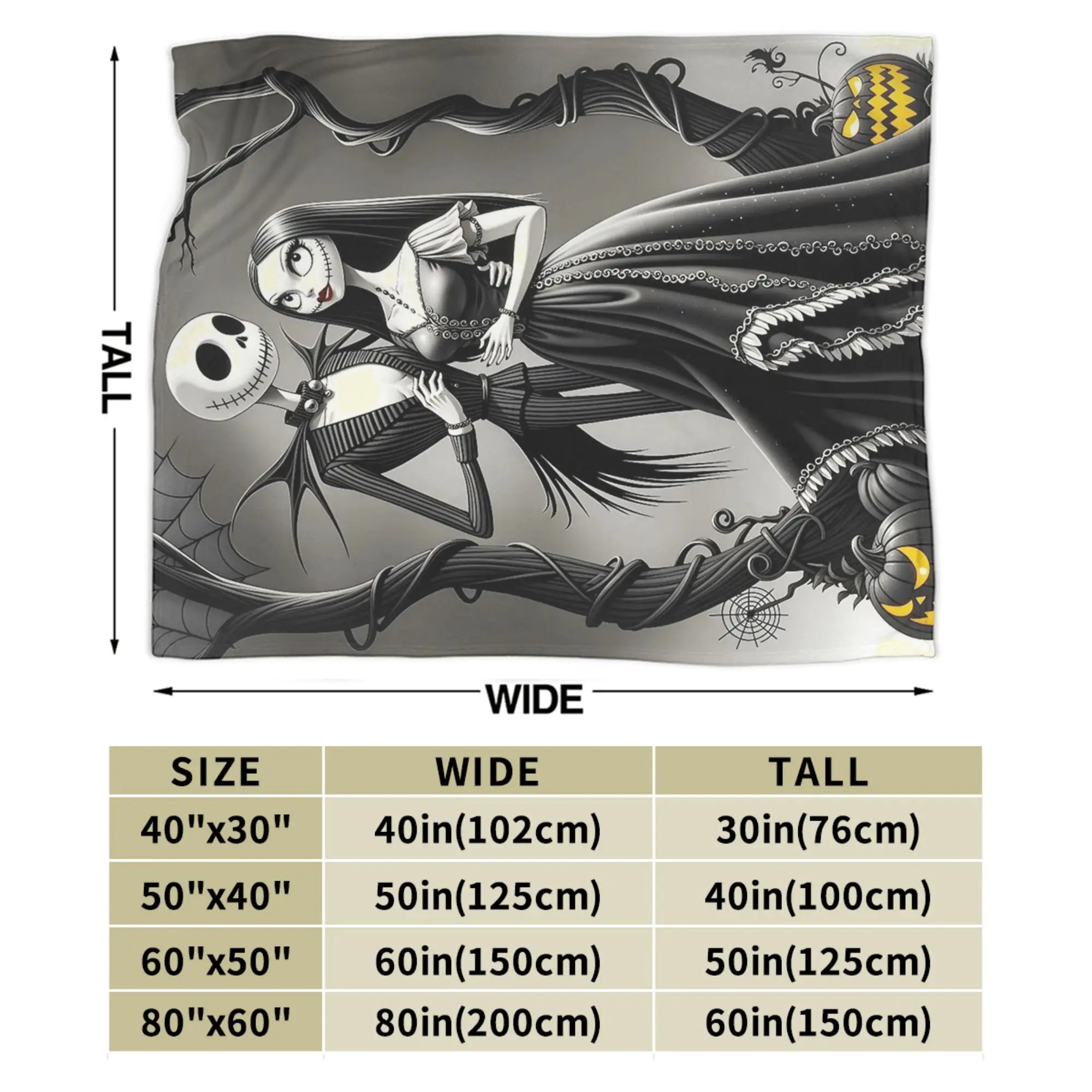 كابوس قبل عيد الميلاد جاك بطانية ناعمة للغاية للأطفال بطانية رمي قطيفة مضحكة لغرفة النوم الفانيلا المفرش غطاء سرير أريكة