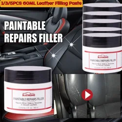 Leather Filling Paste 60ml Natural Leather Filler Repair Compound Leather Restoration Cream For Tears Crack Burns Holes Filler