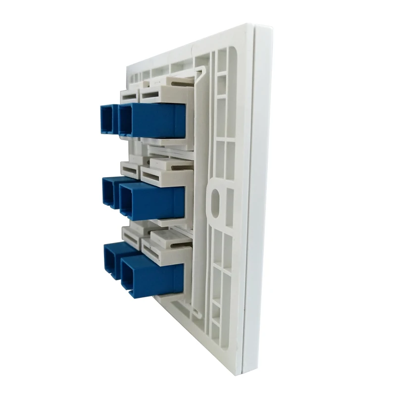 6 ポート SC UPC 光ファイバーソケットフェイスプレートパネル 6 プラグ SC-SC メスパススルーコネクタ壁コンセント