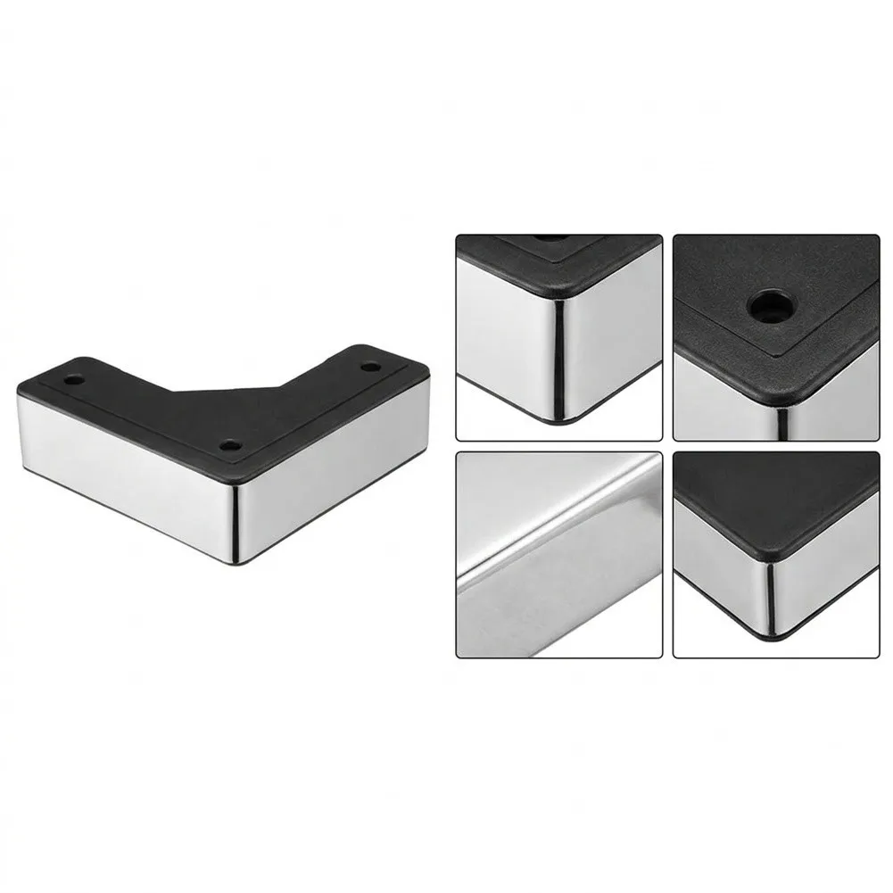 L Shaped Adjustable Furniture Legs 4 Pack for Beds For Couches Desks Ottomans Cabinets Matte Finish Texture  L