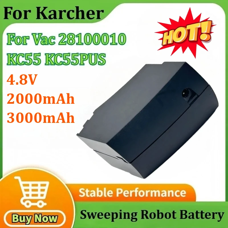 

4.8V 2000mAh/3000mAh Vacuum Battery for Karcher 1.258-505.0 1258-5050 12585050 K55 Cordless Electric Broom KC55 K 55PUS