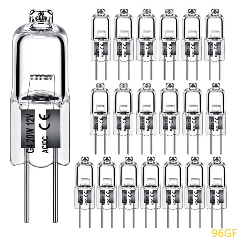96GF Small Microwave Oven Lighting Bulb Led Bulbs with 2-Pin 12V 20W 10W High Temp Appliance Lighting Bulb for Replacing Old