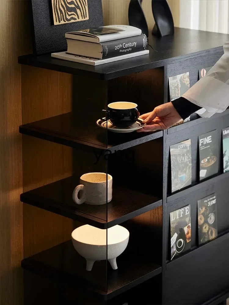 LH modern simple solid wood dining side cabinet against the wall small apartment restaurant tea cabinet