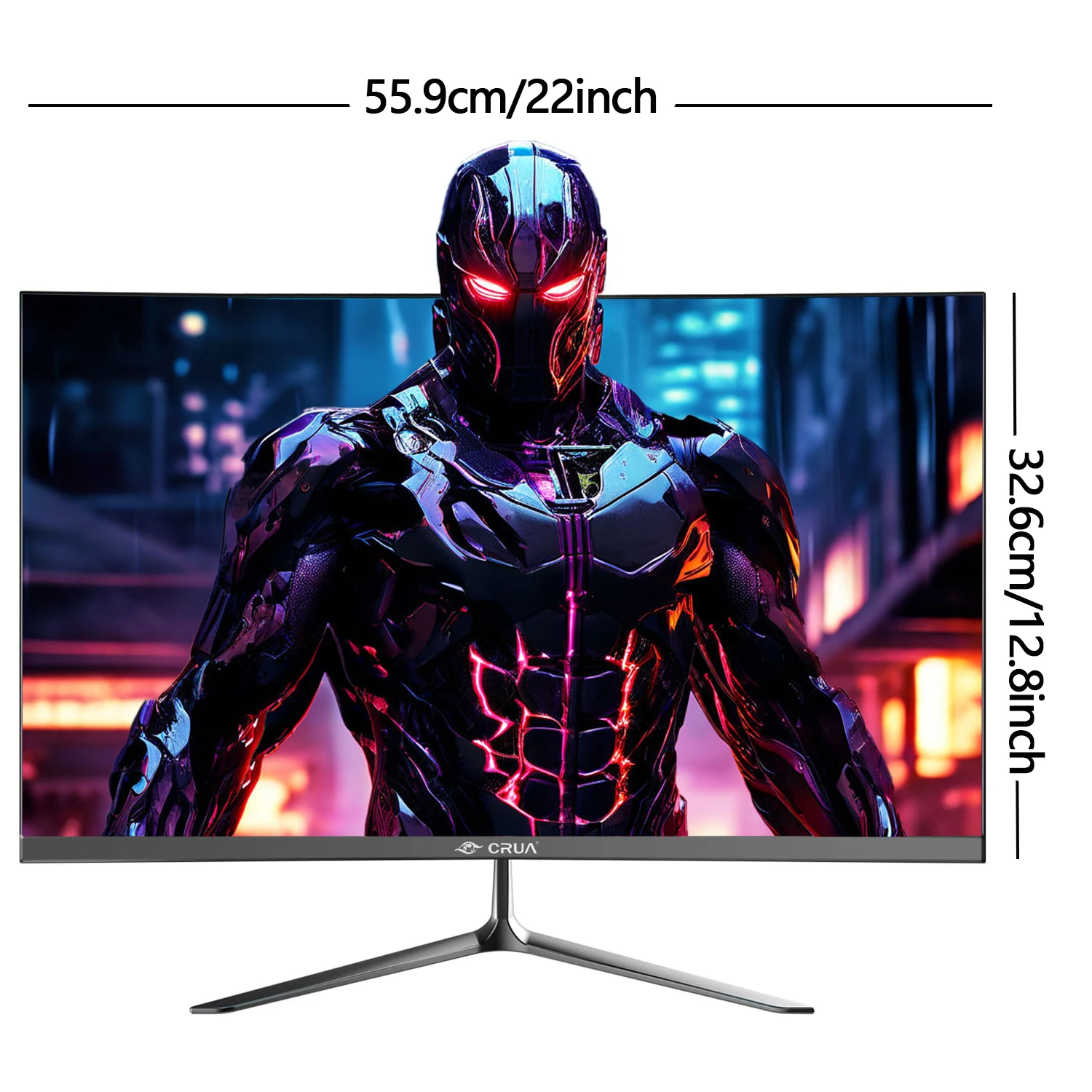 24.5-inch CRUA Curved Gaming Monitor 180Hz, 2800R Ultra Curvature PC Screen Full HD 1080P, Bezel-less Computer Monitor with