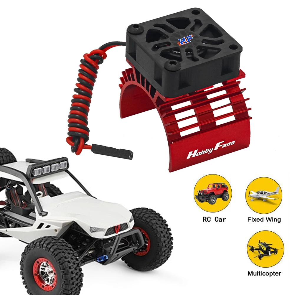 Ventilador de refrigeração do motor sem escova de 30mm com tampa de fibra de carbono RC Car ESC Ventilador de refrigeração 28000RPM para 1/8 1/10 1/12 RC Car 540 550 Motor