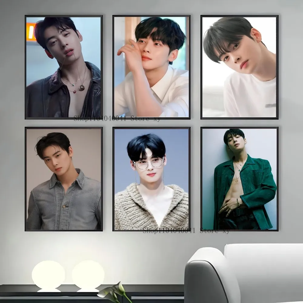 

Постер Kpop Cha EunWoo, 1 шт., бумажный постер с принтом для дома, гостиной, спальни, входа в бар, ресторан, кафе, художественное украшение