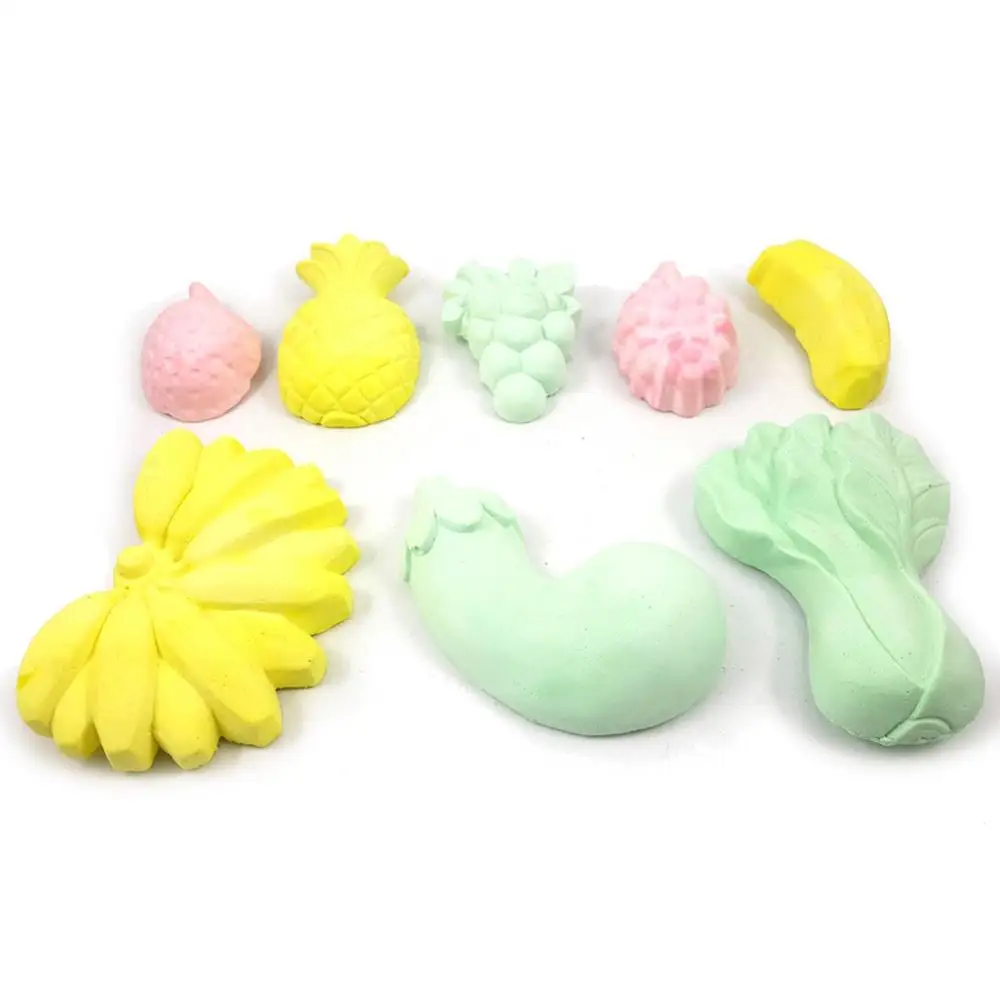 3*11cm Banana Fruit Vegetable Shape Pet Hamster Rat Rabbit Chew Teeth Grinding Calcium Stone Toy Mineral Teeth Grinding Stone