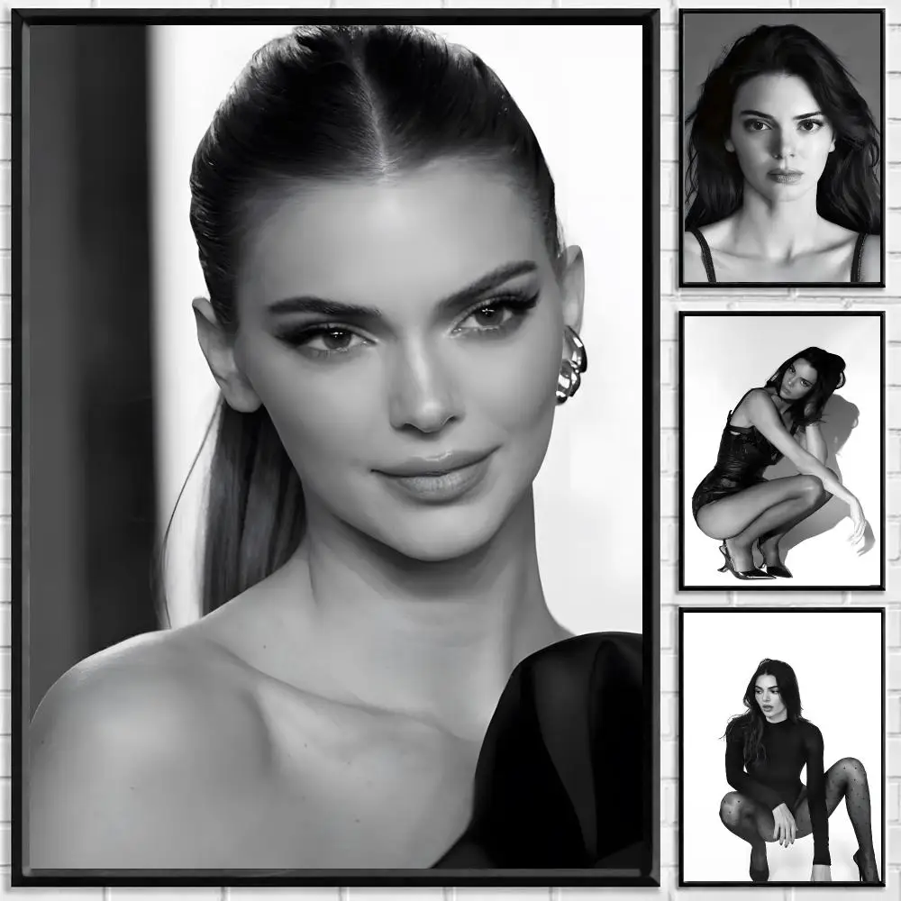 Celebrity Kendall Jenner Poster Self-adhesive Art Waterproof Paper Sticker Coffee House Bar Room Wall Decor