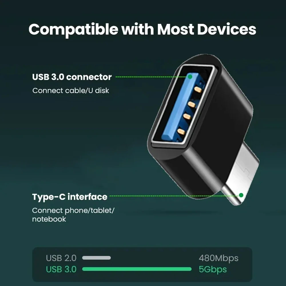 C타입-USB 어댑터 데이터 커넥터, 3.0 USB-C 3.1 수 OTG A 암, 맥북 프로, 아이패드 미니 6 프로, 맥북 에어 C타입 기기용