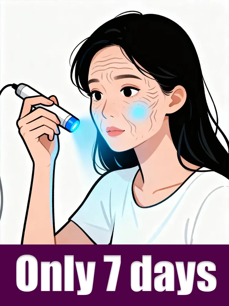 

Blue light pen for facial fine lines that every young woman should use.