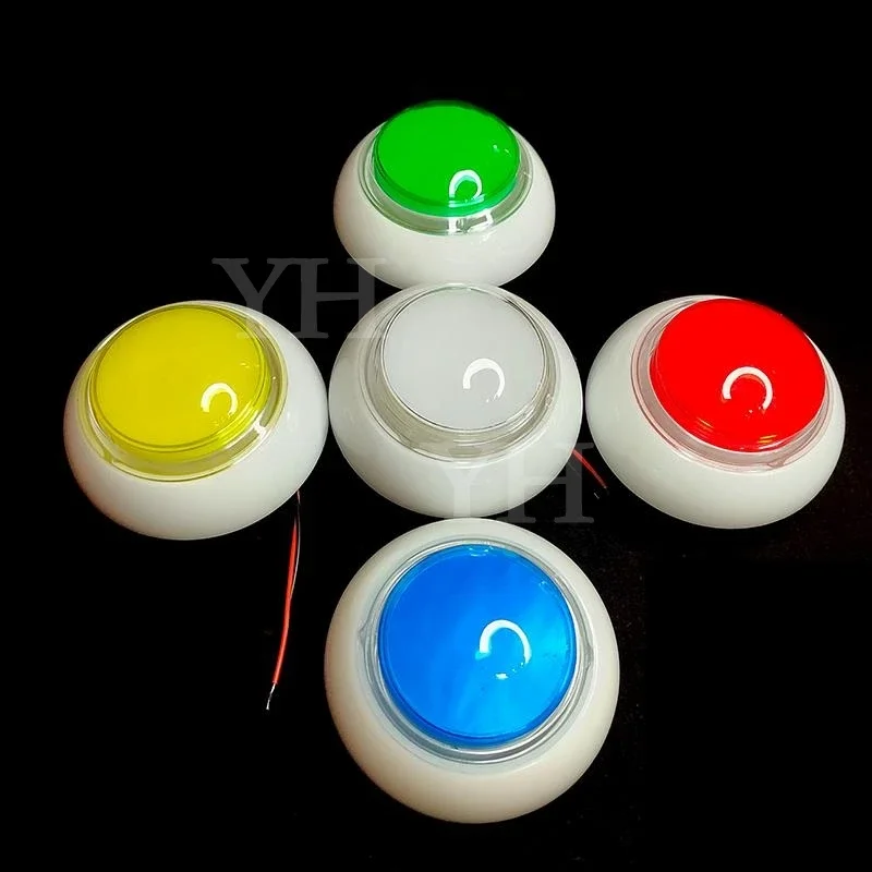 

85MM Doudou Colorful with Light Button Blue Ball Machine Deluxe Doll Machine PP Tiger Scissors Game Machine Light Ring Button