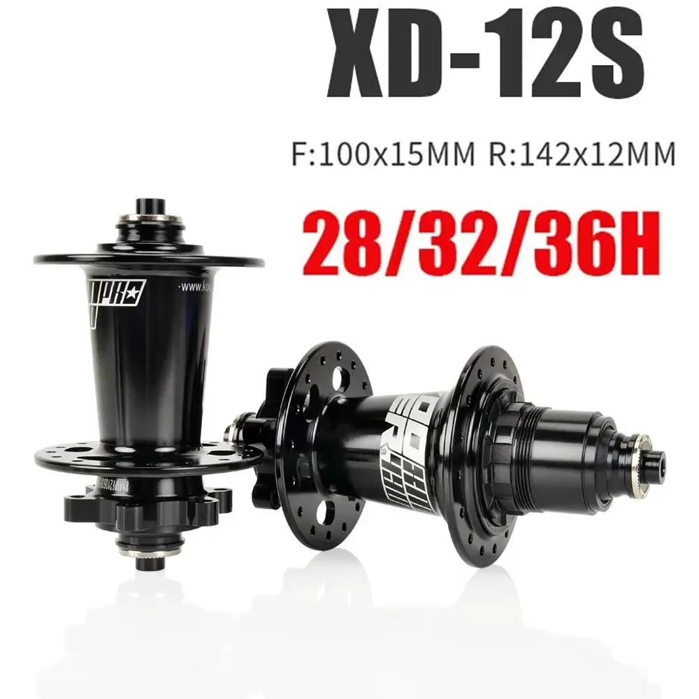 Koozer XM490 pro Rear MTB K7 Cube 28/32/36 Holes Bicycle Hubs 5x135 12x142 QR THRU axle Noisy Hub For 11 12 Speed XD