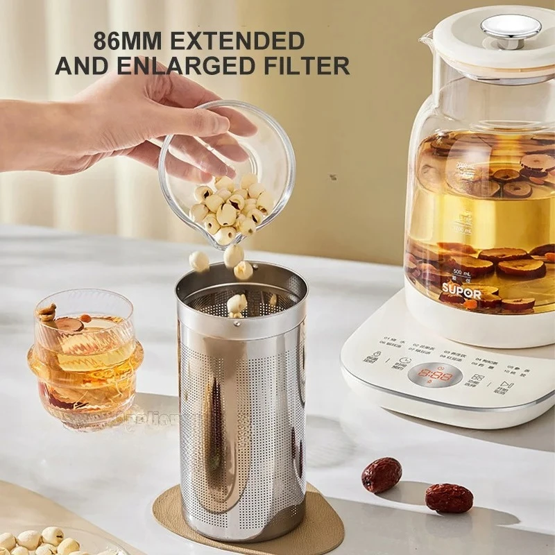 Electric Kettle Multifunction Electric Preserving Health Kettle Tea Pot Glass Hot Water Heating Boiler Thermal Teapot 2L