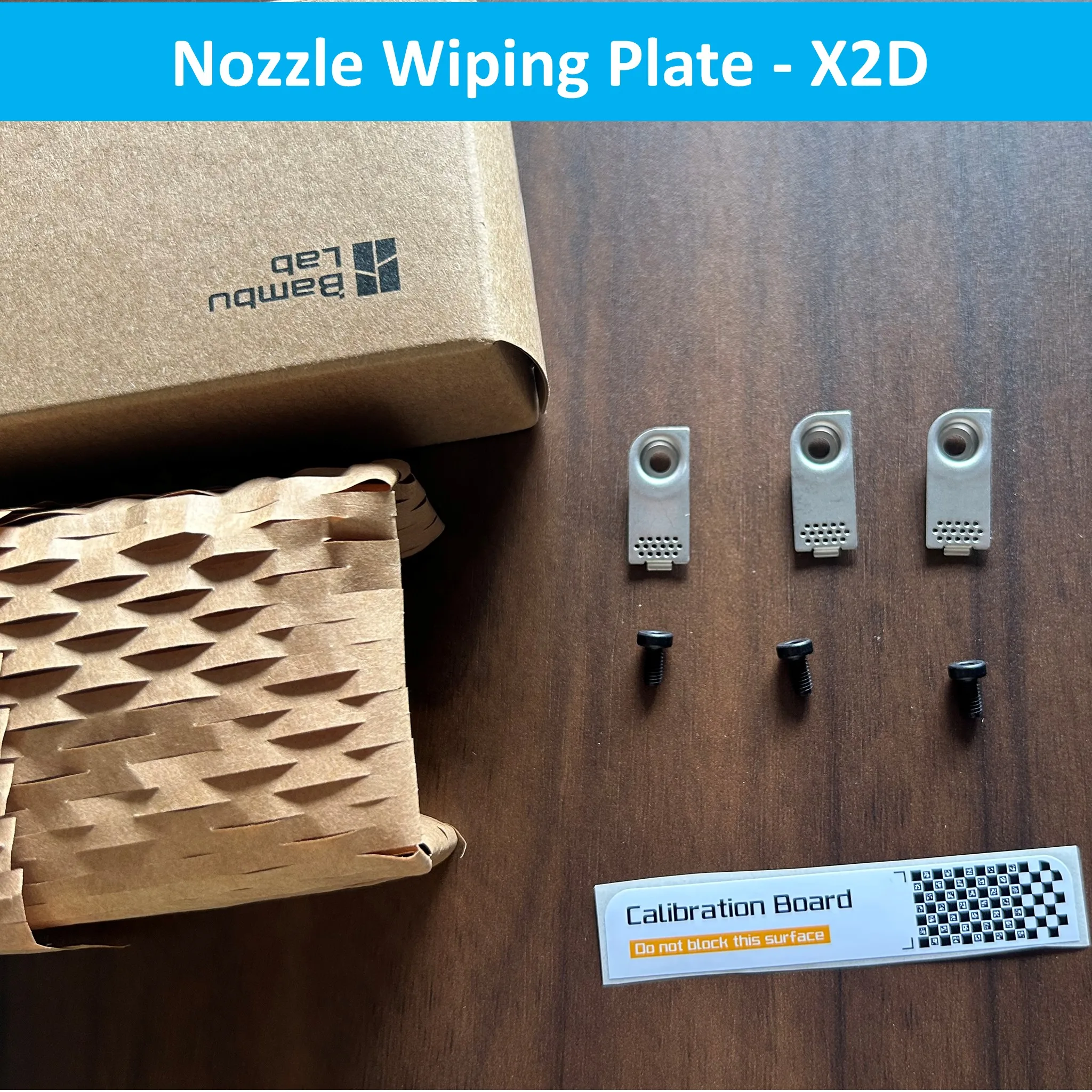Original Bambu Lab X2D P2S Nozzle Wiping Plate, Hotend Cleaning Steel Sheet Nozzle Wiper for 3D Printer Wiping Nozzle Clean