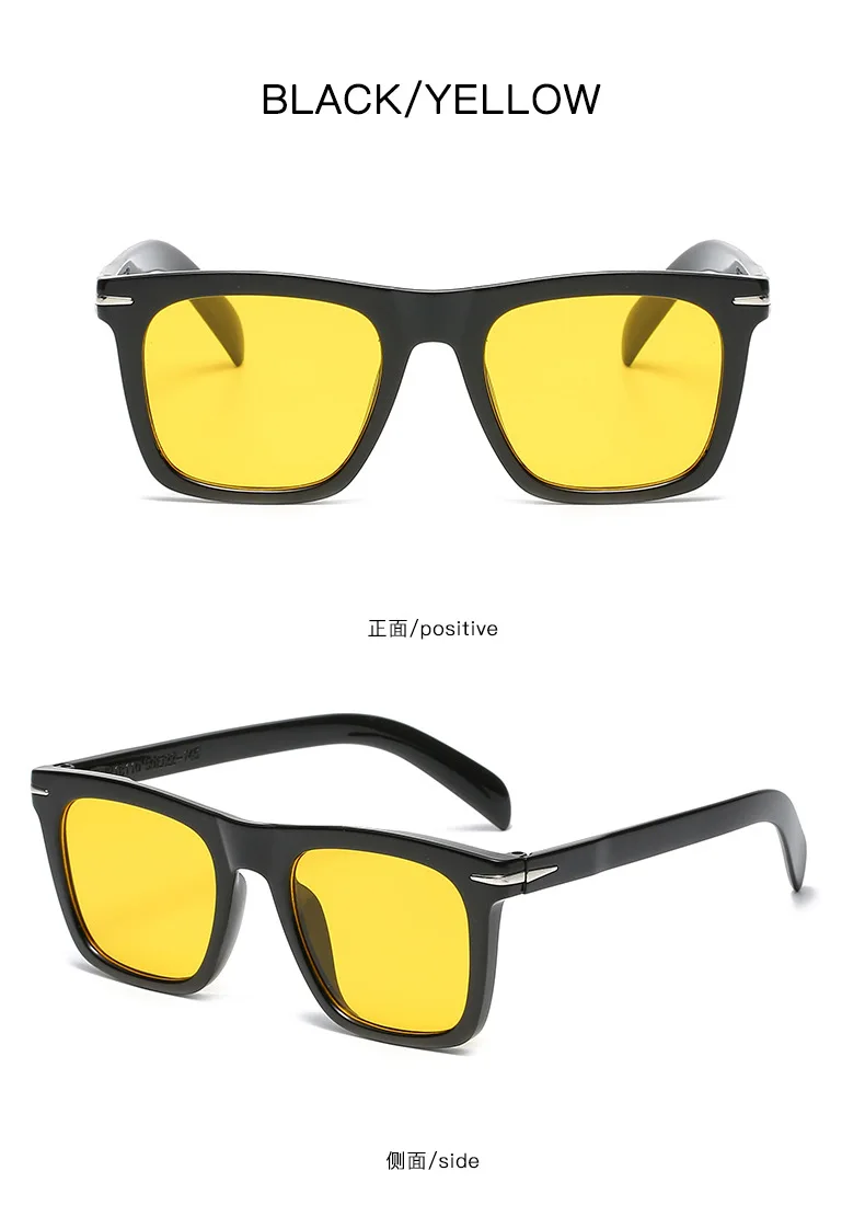 Neue High Definition Männer Frauen Sonnenbrille Quadratische Sonnenbrille UV400 Sonnenbrille Designer Sonnenbrille Hohe Qualität – Detail 10