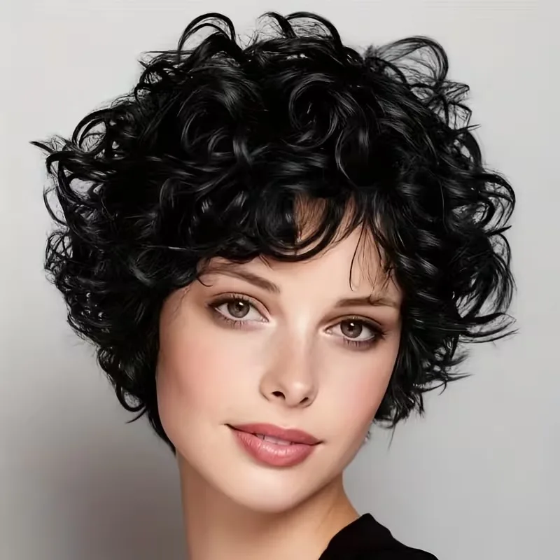 Curly Pixie Wigs Hu… - image