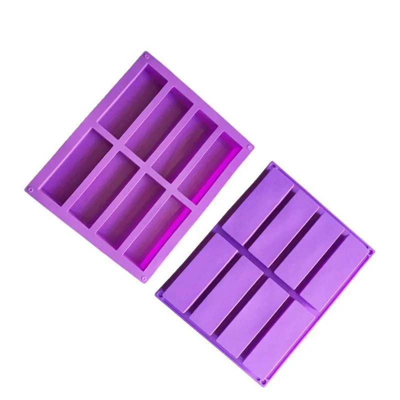 8-Cavity Silicone Baking Mould Rectangl Chocolate Fondant Molds Making Chocolate Bar Mold Soap Handmade Supplies