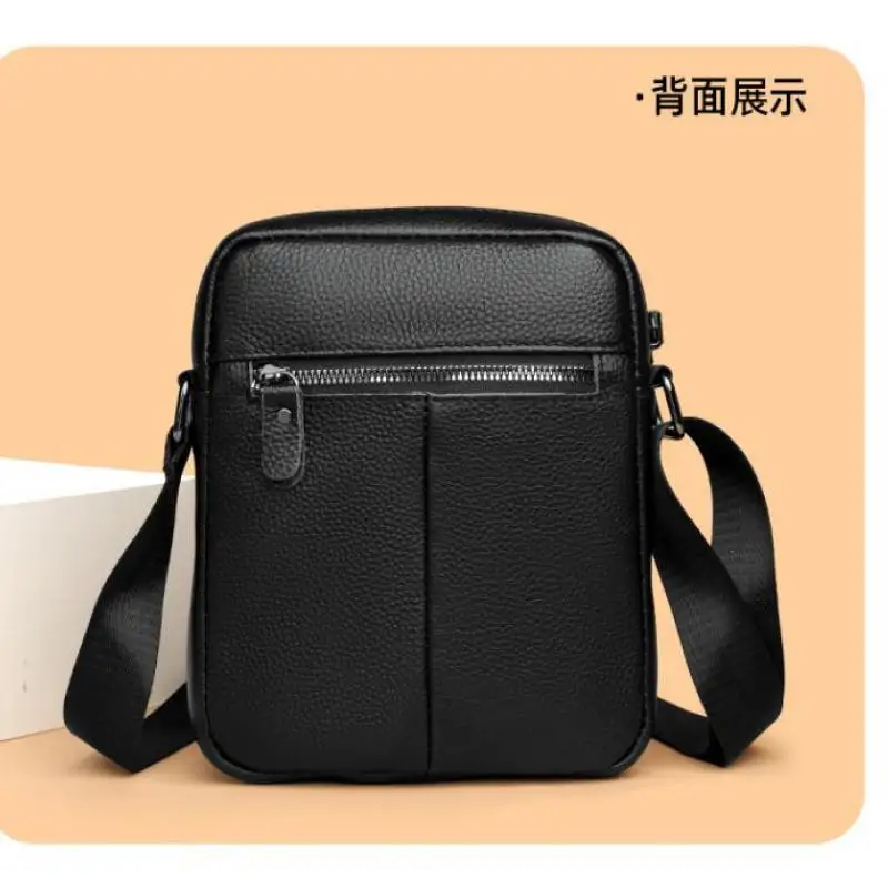 First-layer Cowhide Men's Messenger Bag Single Shoulder Bag Genuine Leather Cross-body Bag Men's Casual Fashion Men's Bag