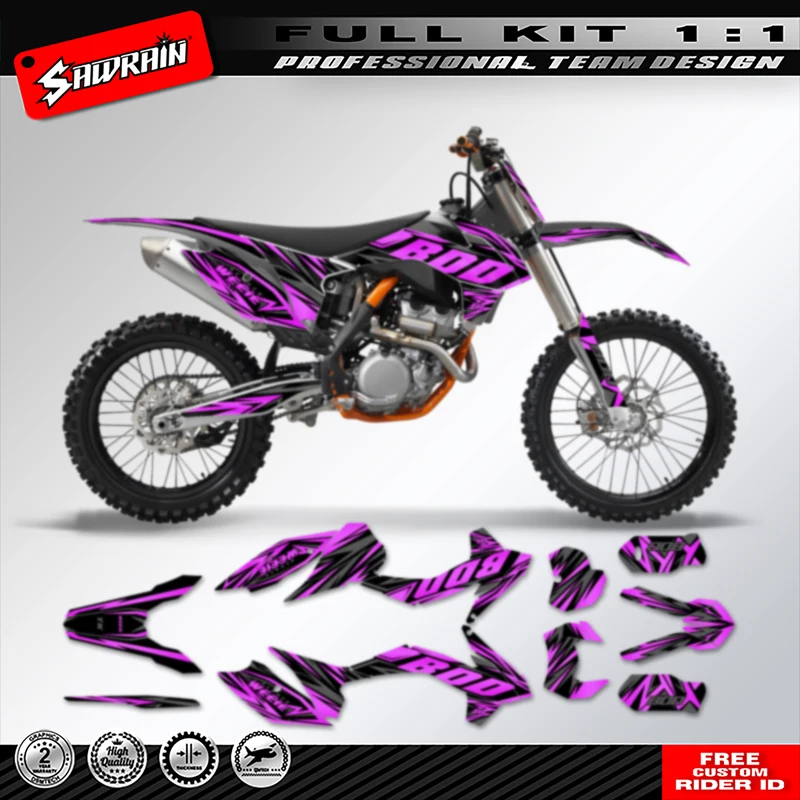 

Sawrain для SX SXF 2013 2014 2015 EXC XCW 2014 2015 2016 KTM Полный набор наборов наклеек с индивидуальной графикой Номер имени на заказ