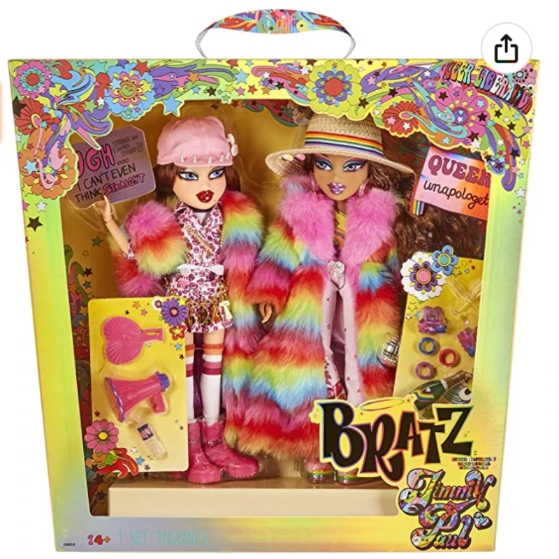 Original Bratz Doll Jimmy Paul Co Branded Special Edition Double Doll Fashion Dressup Dolls Accessories Girls Play House Toys