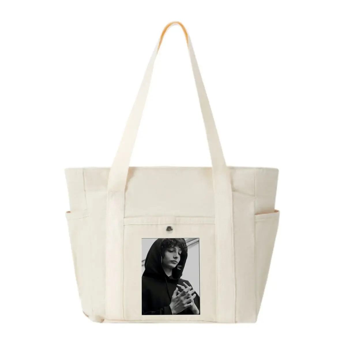 

Hoodie Style Portrait Art Graphic Casual Canvas Tote Women's Basic Vintage Work Commute Bag