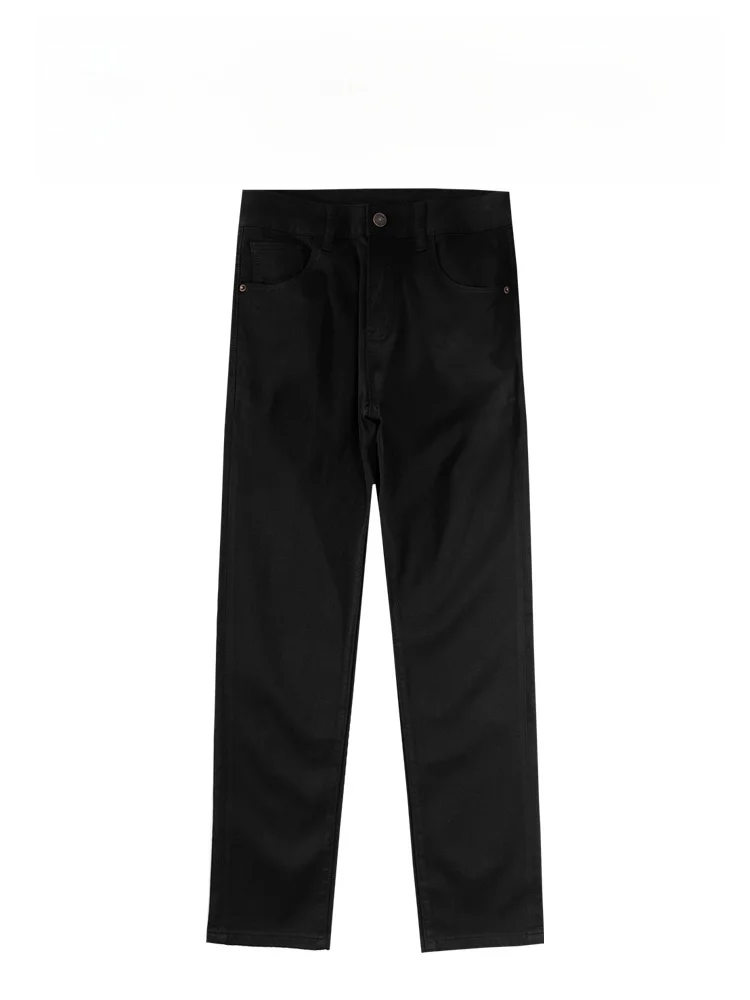 

Classic Bla Slim Straight Jeans Men's Trendy High-End Casual Pants Faionable Urban Sle Youth Cotton Polyester Blend