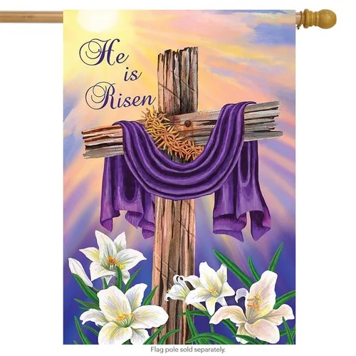 Briarwood Lane Easter Cross House Flag FFV LLG GGO