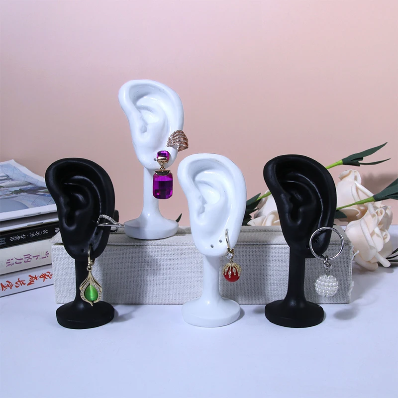 Earring Display Stands Human Ear Model Ear Stud Holder Mini Jewelry Display Stand Earrings Organizer Jewelry Shelf Storage Racks