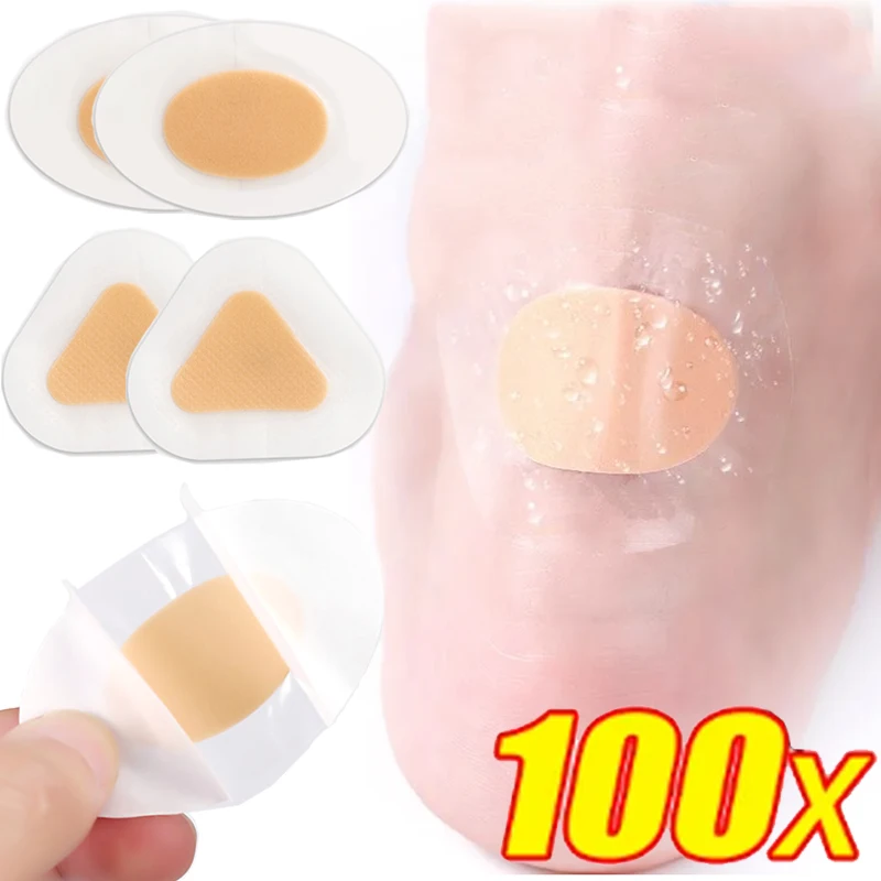 Invisible Gel Heel Stickers Foot Protector Patches Hydrocolloid Gel Blister Bandages Blister Cushion Pad for Heel Foot Skin Care