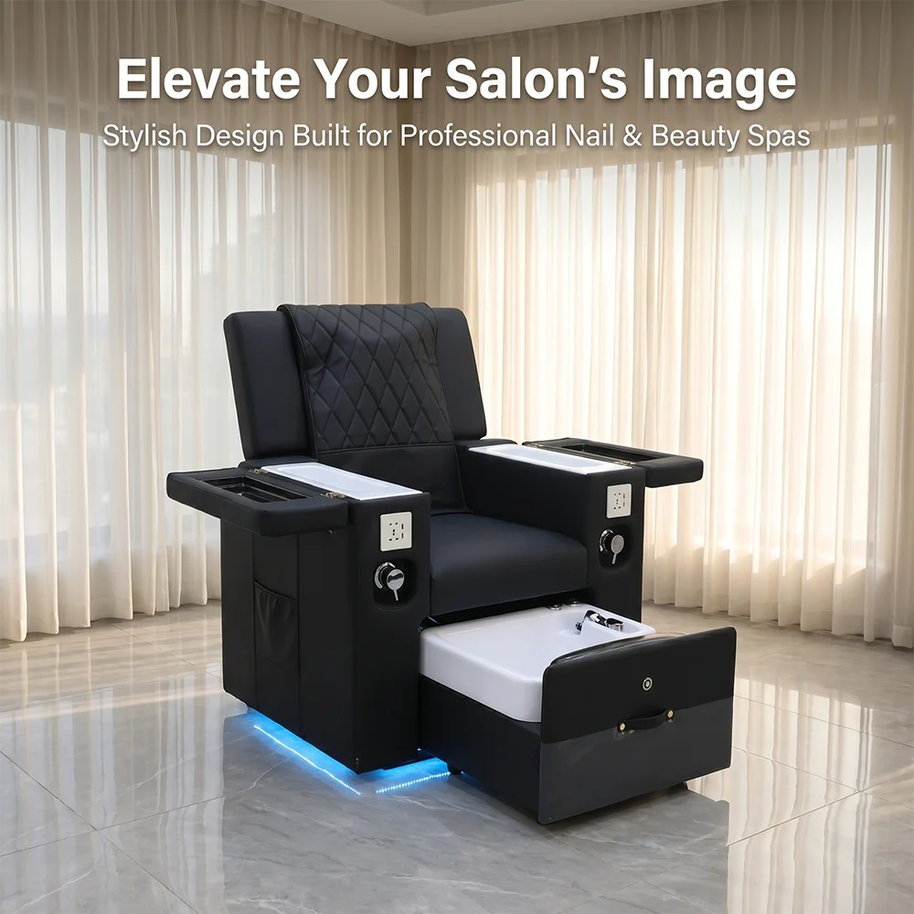 Spa Furnitures Medium Back Foot Spa Massage Pedicure Chair Massage for Nail Salon