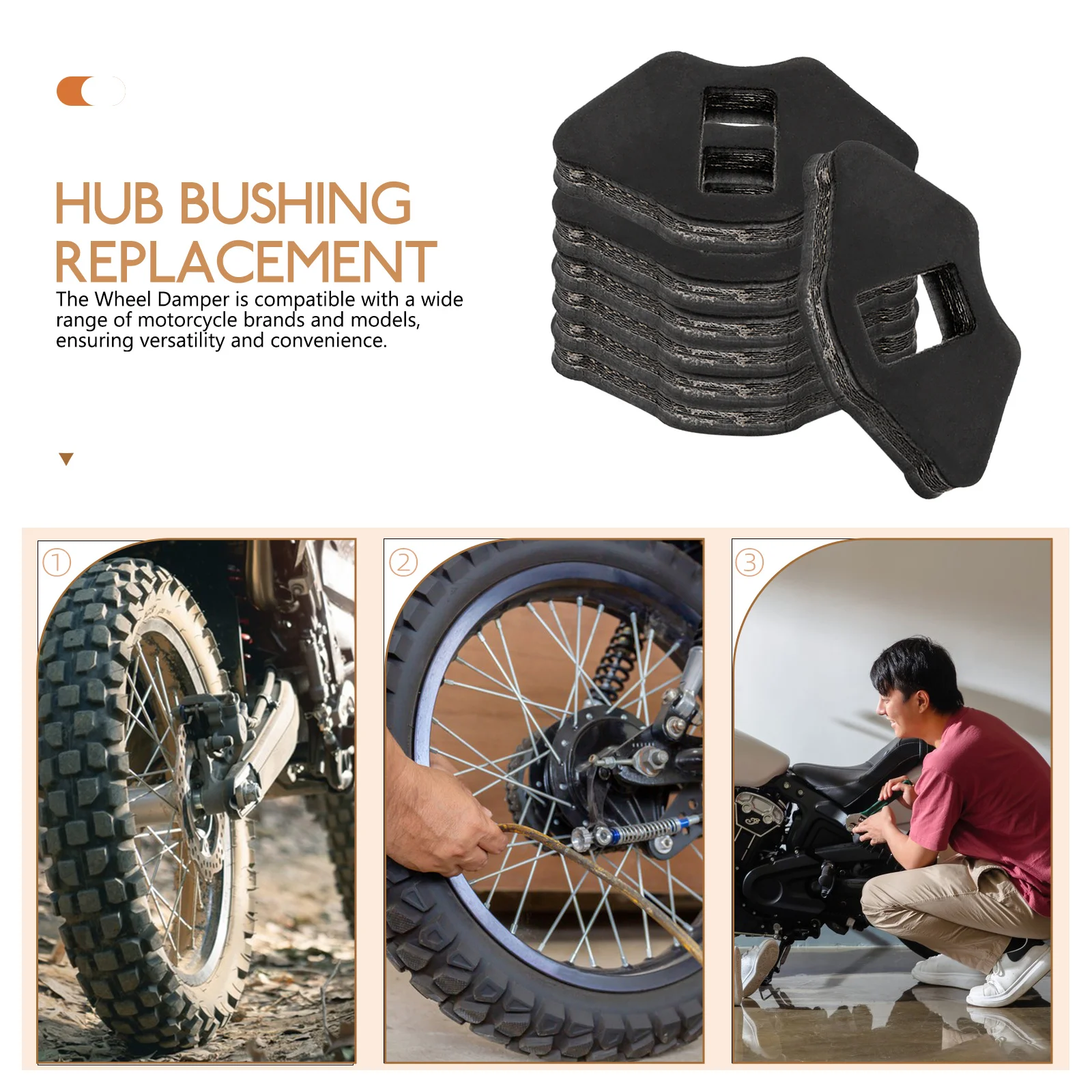 

8pcs Rear Wheel Damper Cushioning Rubber Hub Bushing Large Hub Cushion Block Motorcycle Dirt Bike Accessory Part