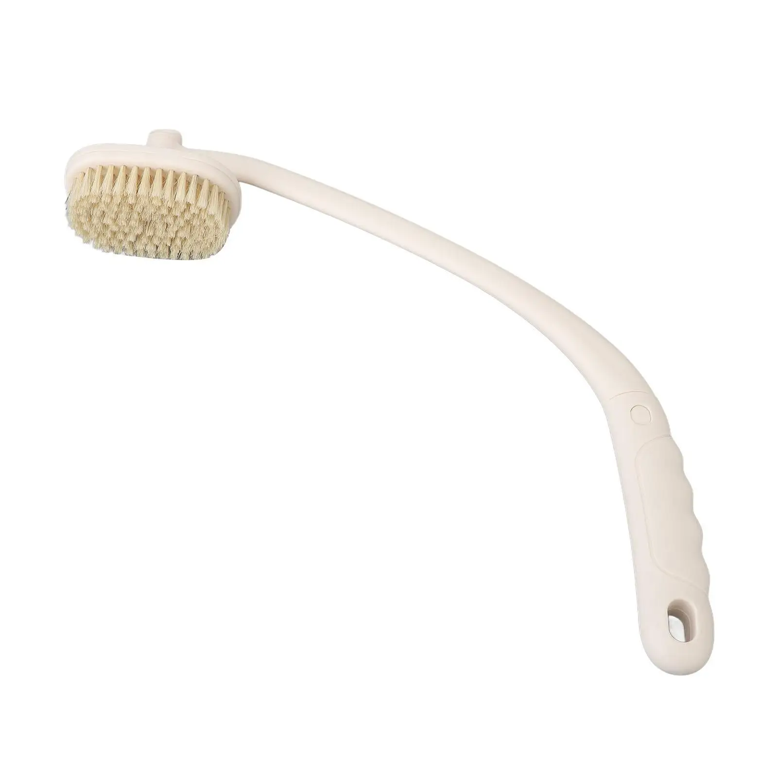 임신한 여성을 위한 핸들 목욕 브러시 편안한 곡선 디자인 사용하기 쉬운 다기능 도구(걸이 구멍 포함)