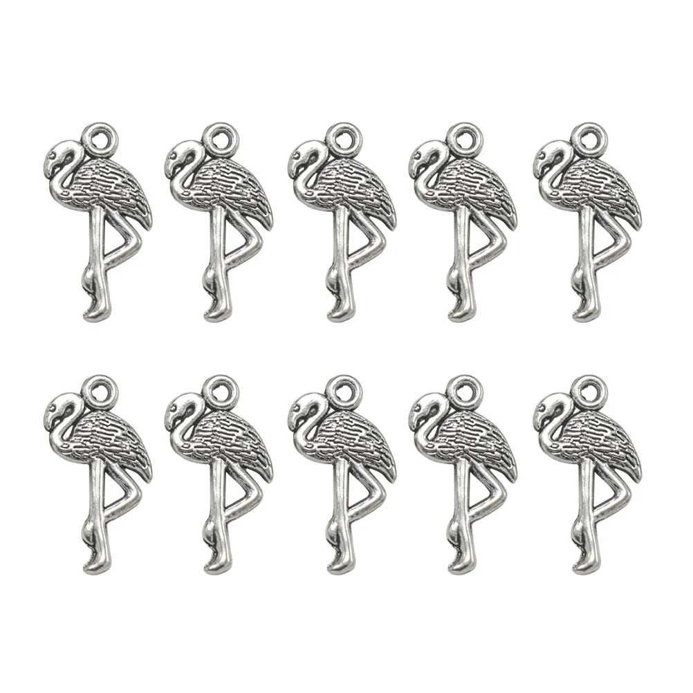 

20pcs Flamingo Alloy Charms Jewelry Making DIY Pendants for Necklace Bracelet Earrings Craft Project Accessories