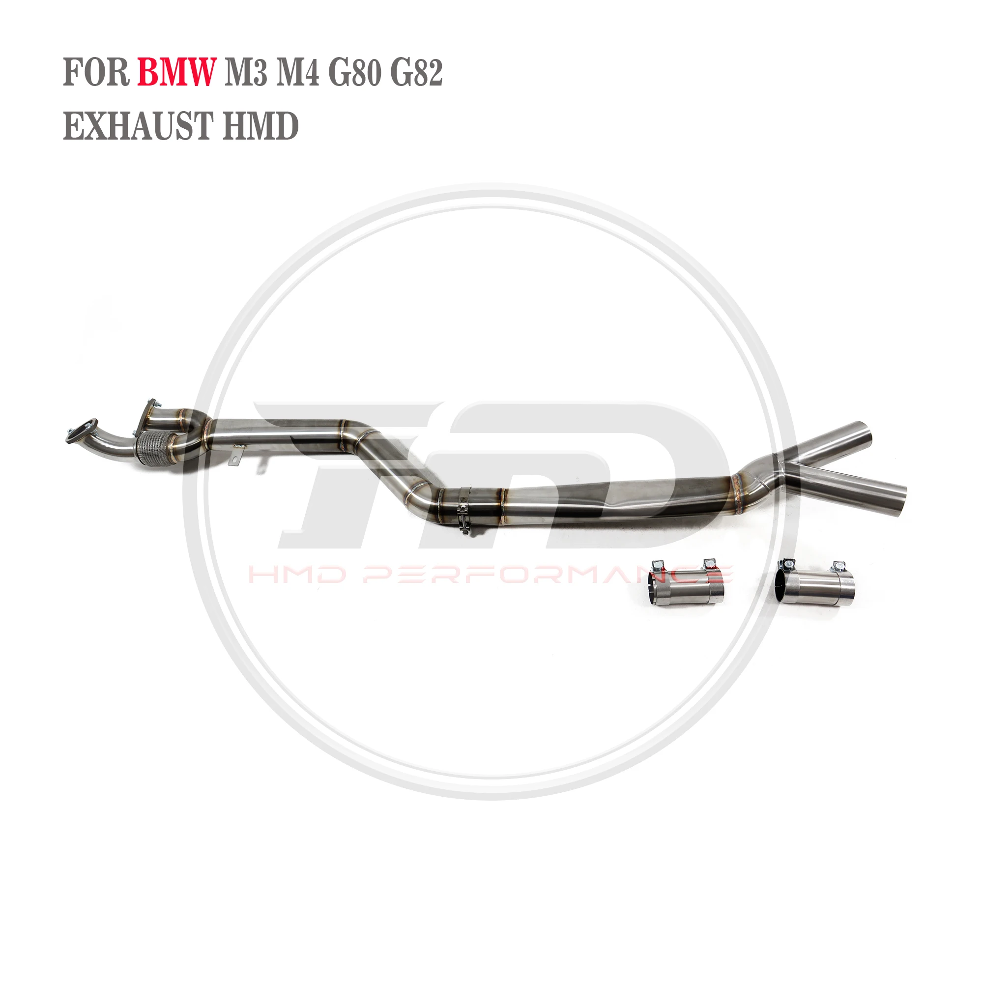 

HMD Exhaust System High Flow Performance Middle Pipe for BMW M3 M4 G80 G82 2020+ 3.5 Inch Single Pipe