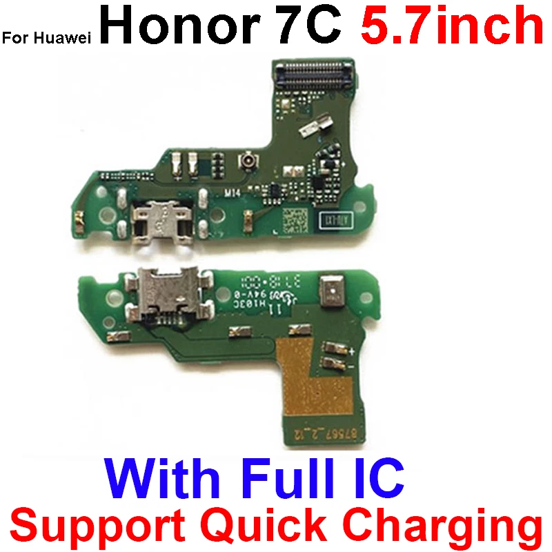 USB Charger Dock Board Connector Port Charging Flex Cable Microphone For Huawei Honor 7 7A 7S 7C 7X 7A 8A Pro 8C 8X Max