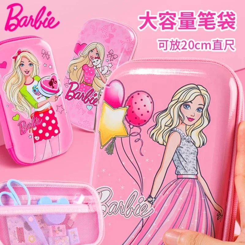 Kawaii Barbie Top Model Pencil Case Multi-Style Cartoon Barbie Stationery Box School Students Children Large Capacity Pencil Bag