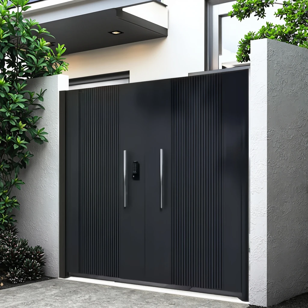 

Customized Aluminum Luxury Automatic Sliding and Swing Gate for Villa Courtyard Driveway Entrance Design AluPrime