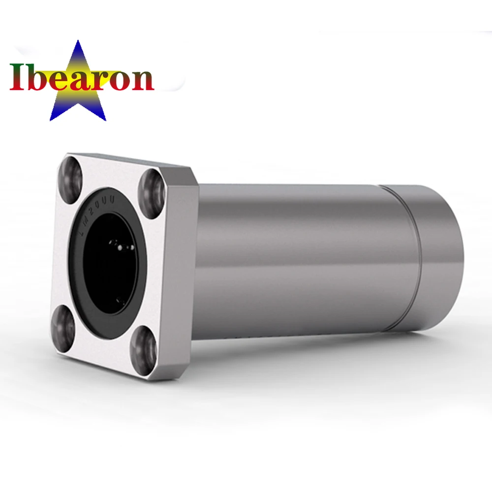 1PCS LMK60LUU Double-Wide Type Square Flanged Linear Motion Ball Bearing Seals On Both Side Resin Retainer 3D Printer