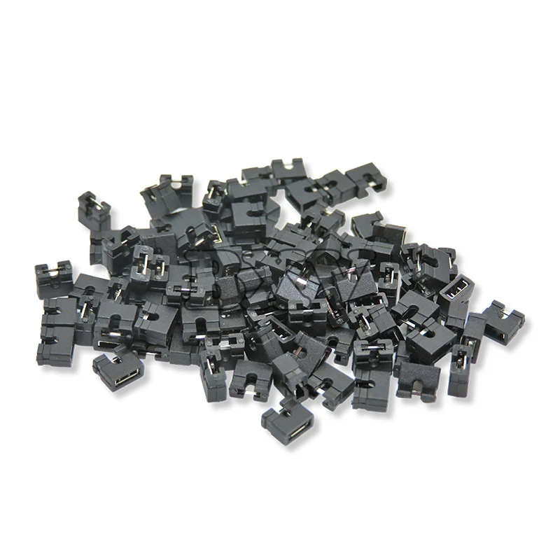 IGMOPNRQ 2.0mm Jumper Cap Opening Short Long Cap Black Connecting Pin Spacing 2.0MM 100PCS
