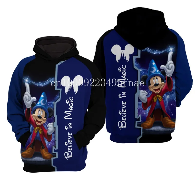 

Men's and women's cartoon Disney Minnie Mickey 3D printed hoodie ins style long-sleeved sweatshirt fashionable casual children's