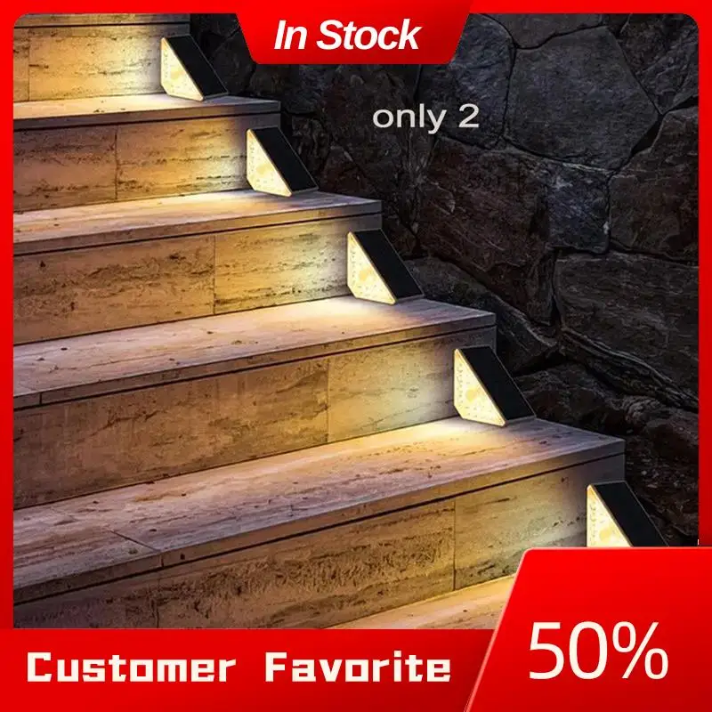 

Top Sale 2Pcs Outdoor Step Lights LED Waterproof Stair Lights High Brightness Deck Lights Multipurpose Step Lights For Gardens