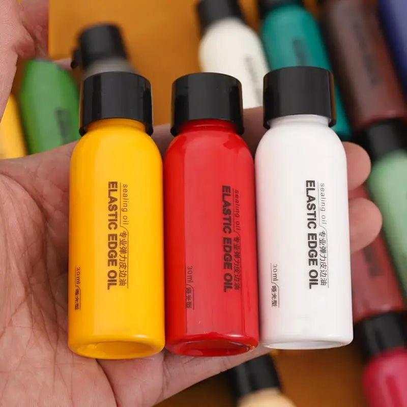 Hot 30ml Professional Leather Edge Paint Oil Dye Edge Dressing Color Coats Leather Finish Supplies DIY Craft Leather Shoe Edges