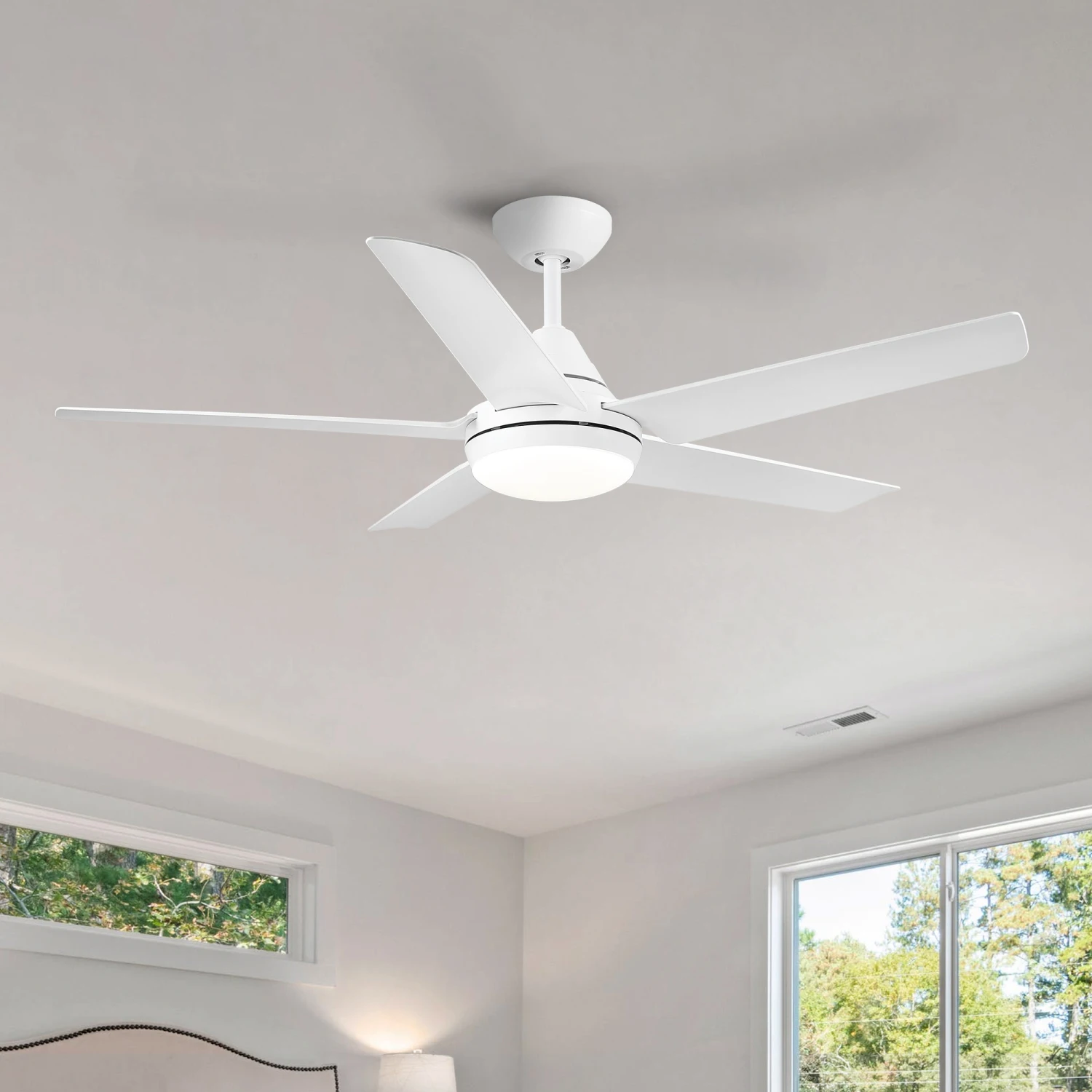 

YUHAO 48 In Intergrated LED Ceiling Fan with White ABS Blade