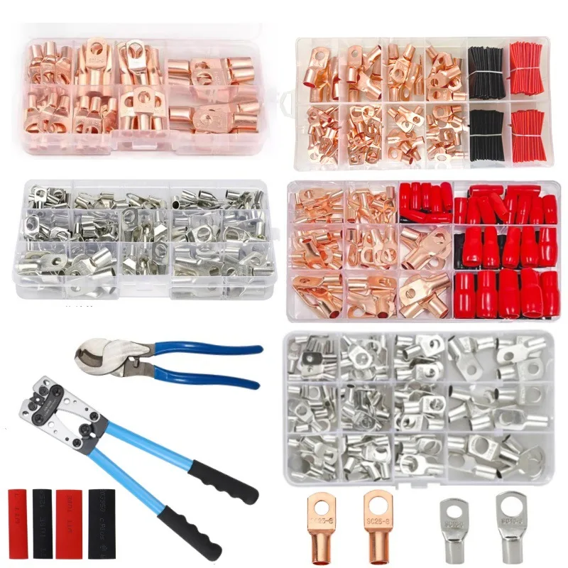 

60/70/100/120/140Pcs SC Series Copper Wire Terminal Sheath Heat Shrinkable Tube Combination Kit