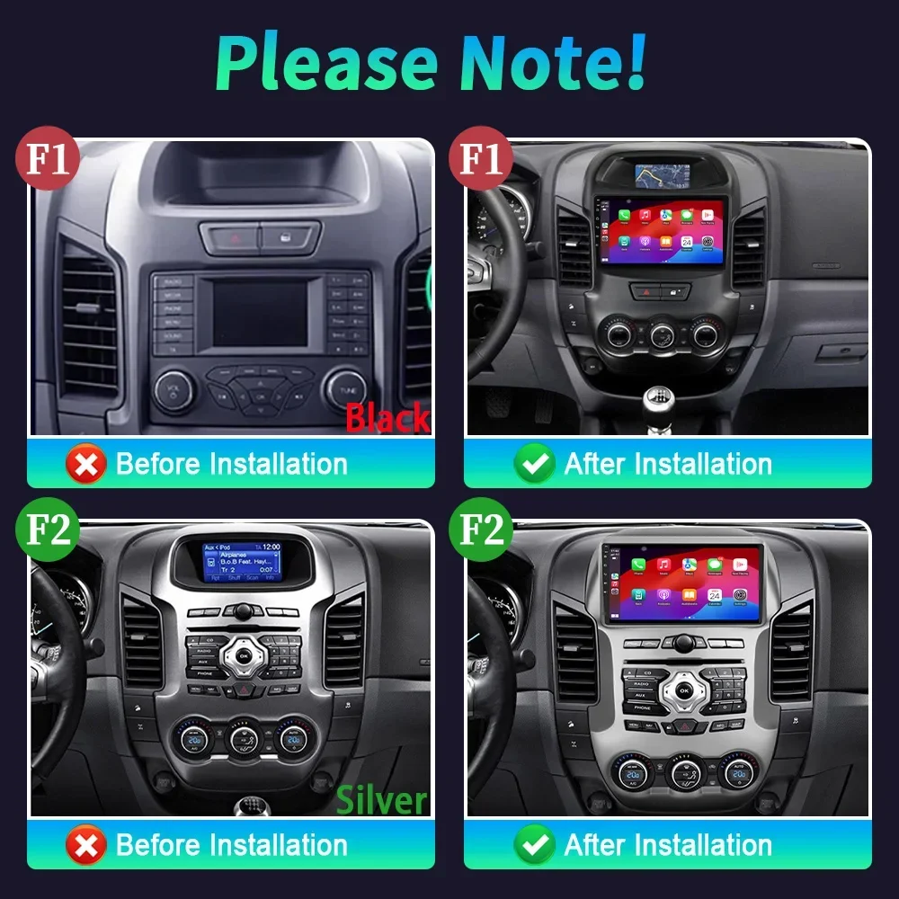 Car Radio Android 14 For Ford Ranger 2011-2016 For Ford Ranger 3 2011-2015 Multimedia BT GPS Navigation 4G Stereo CarPlay Screen