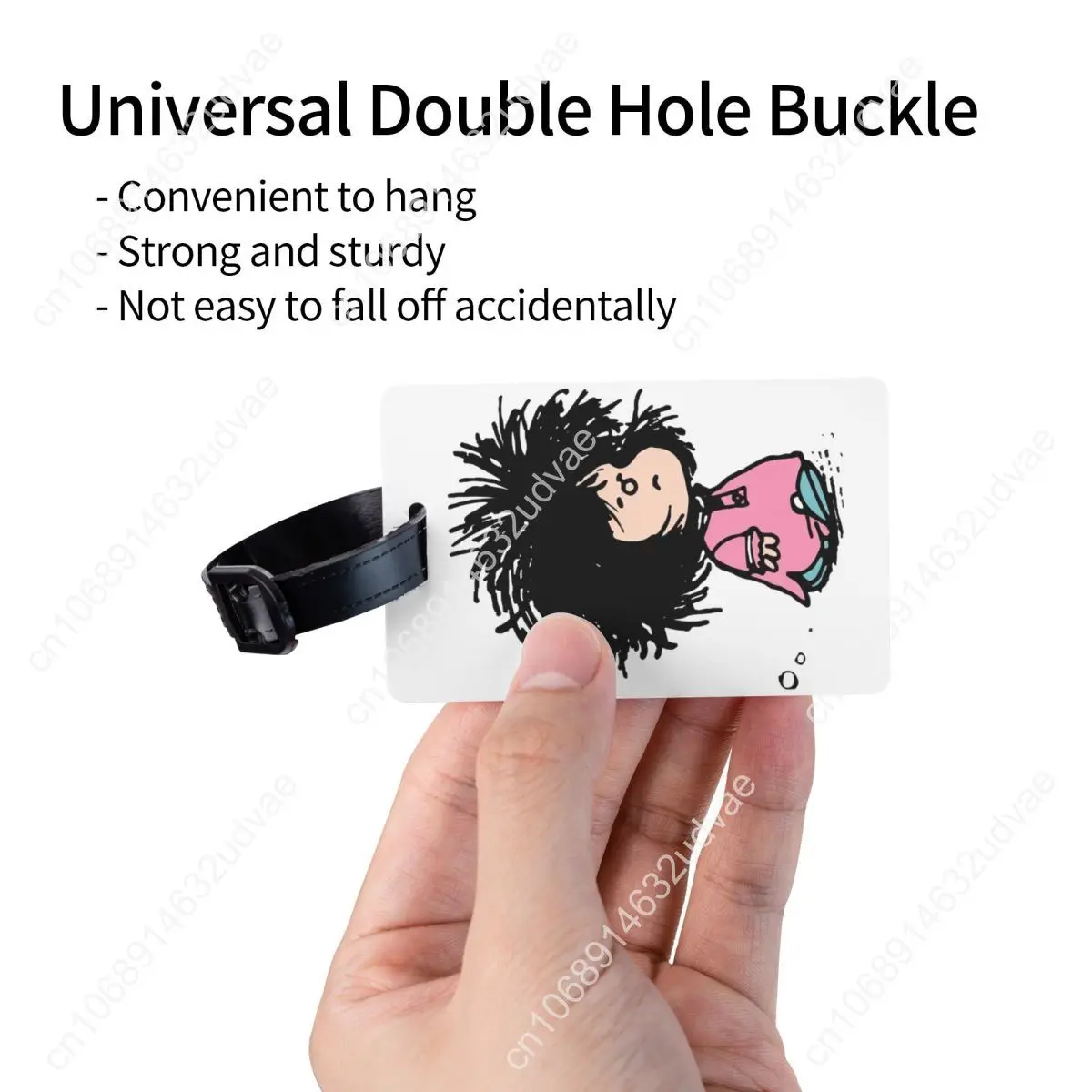 Custom Humor Manga Mafalda Luggage Tag Custom Quino Argentina Cartoon Baggage Tags Privacy Cover ID Label