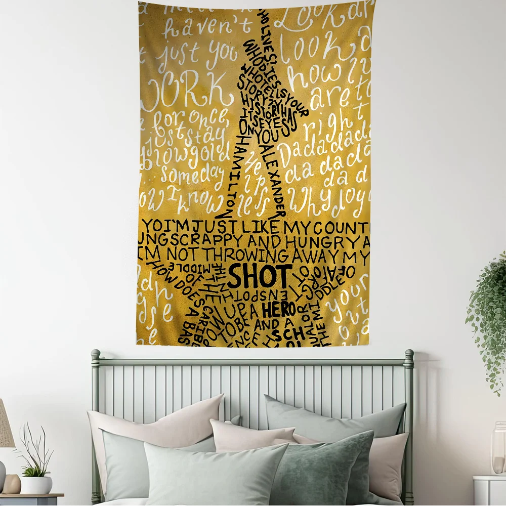 American Musical Hamilton Chart Tapestry Art Science Fiction Room Home Decor Cheap Hippie Wall Hanging