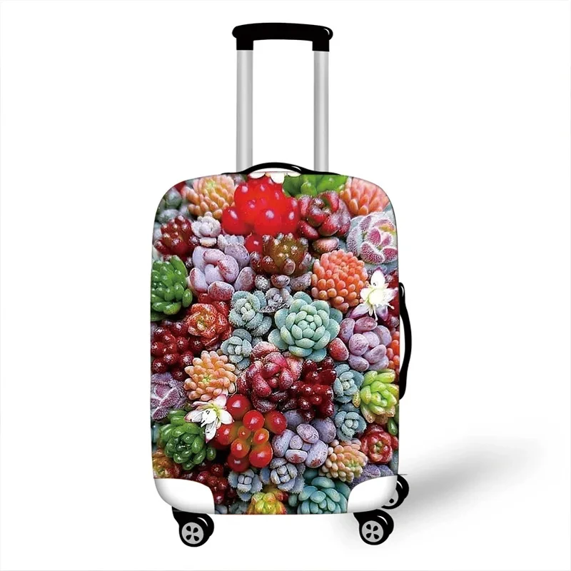 Designer Colorful Plant Luggage Cover Thicken Elastic Baggage Cover for 19 - 32 Inch Suitcase Case Dust Cover Travel Accessories