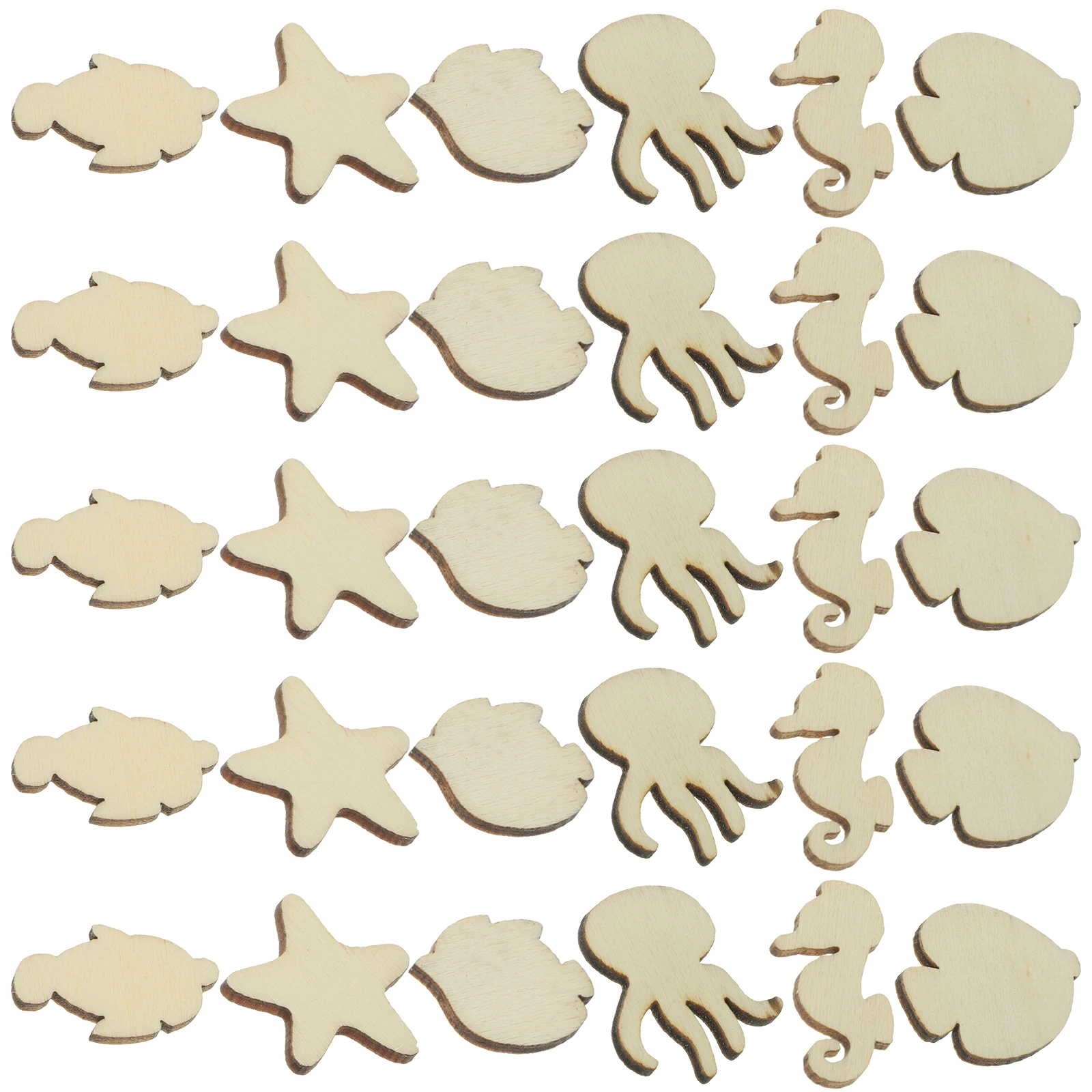 

100pcs Wooden Crafts Decorations for Holiday Parties Christmas New Year Thanksgiving Valentine Birthday Wedding Wooden Cutouts
