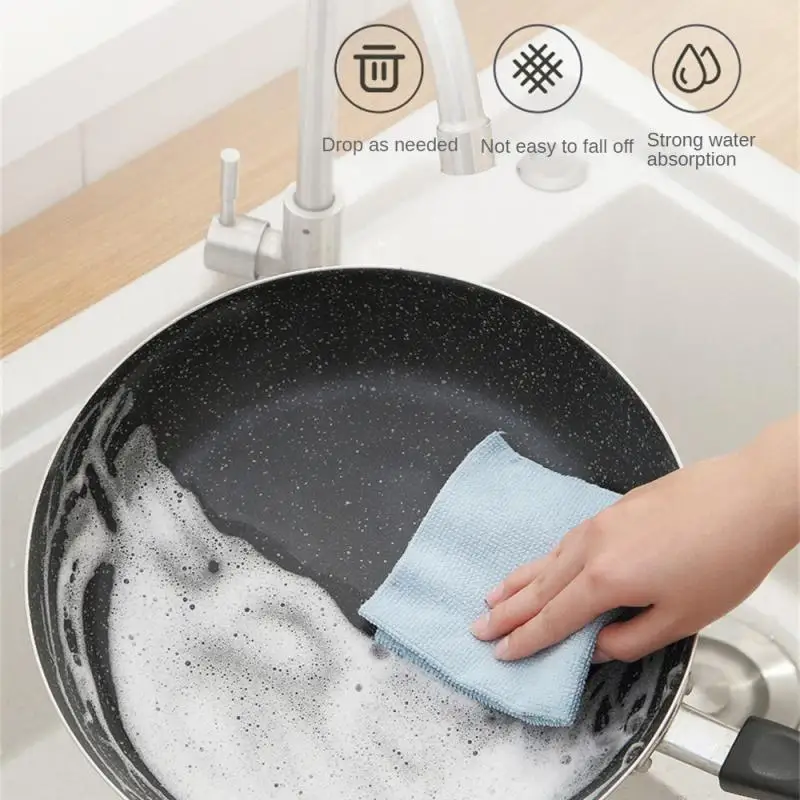 10/20pcs/box Disposable Microfibers Cloth Absorbent Oil Lazy Rags Dish Cloth Reusable Towel Cleaning Tools Kitchen Gadget